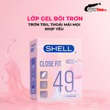  Bao cao su Shell Close Fit - Size 49mm, siêu mỏng, chống tuột, kéo dài thời gian - Hộp 3 cái 