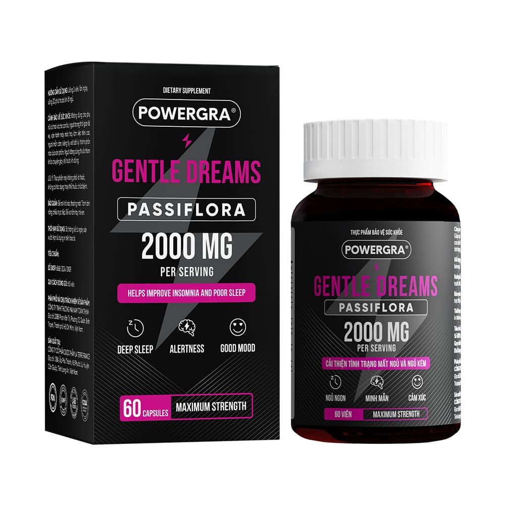  Viên uống cải thiện tình trạng mất ngủ Powergra Gentle Dreams - Hộp 60 viên 