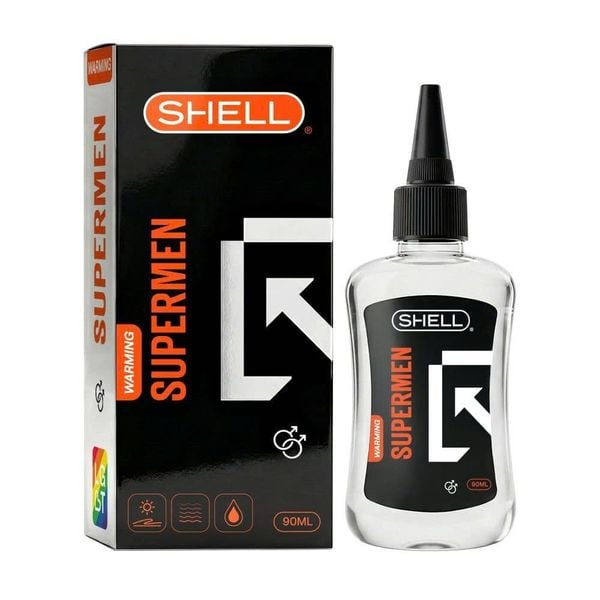  Gel bôi trơn hậu môn nóng ấm - Shell Supermen Warming - Chai 90ml 