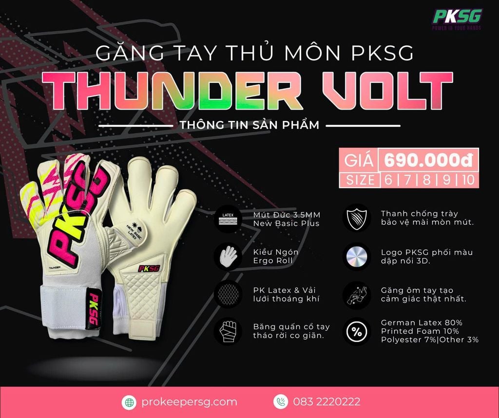 GĂNG TAY THỦ MÔN PKSG Thunder Volt