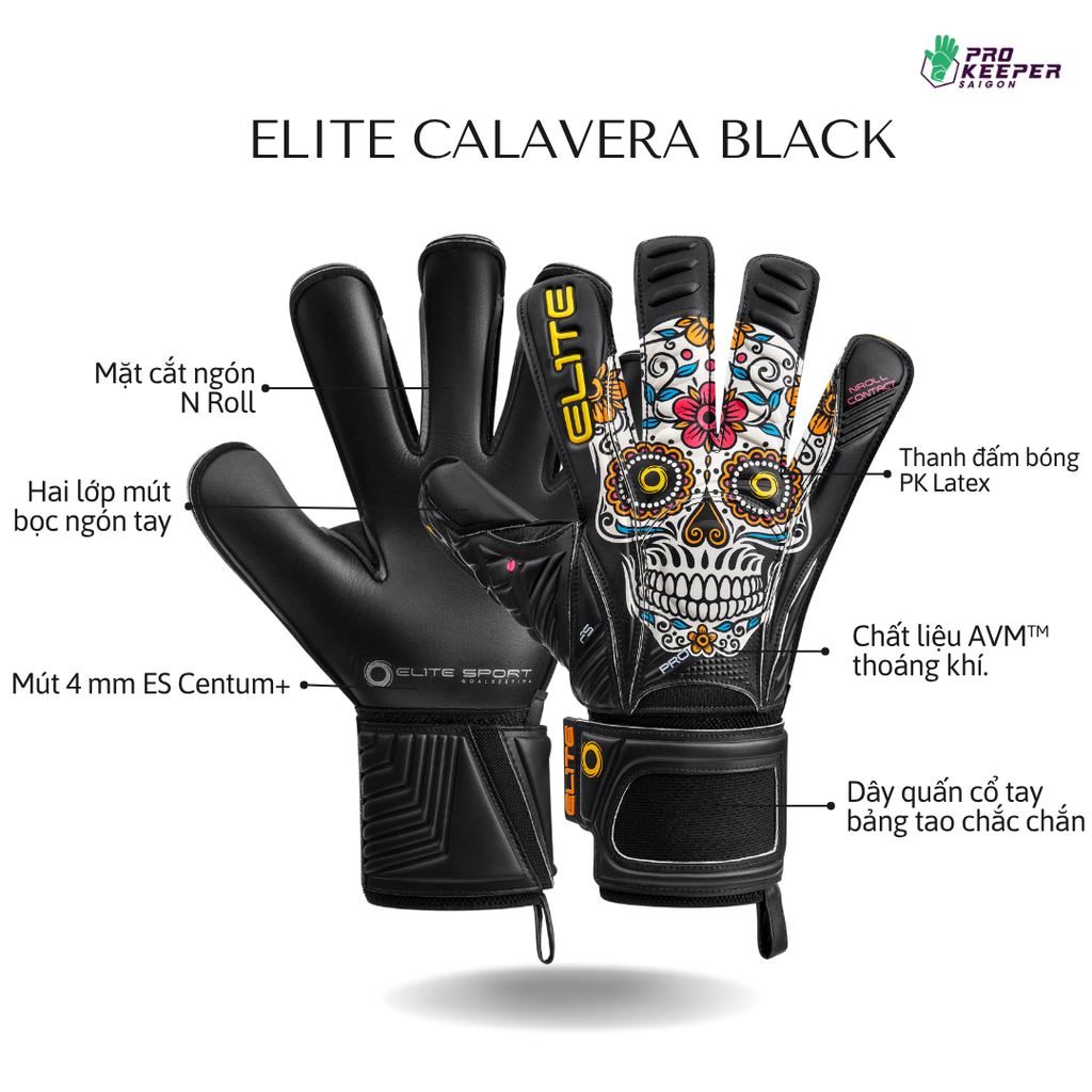 Găng Tay Thủ Môn Elite Calavera “Day of the Dead”