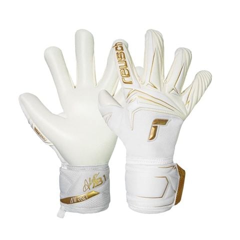 Găng Tay Thủ Môn Reusch Attrakt AB1 Advance white / gold  5670002 1130