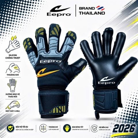 Găng Tay Thủ Môn Eepro 2026 EG10AN - Đen Xám