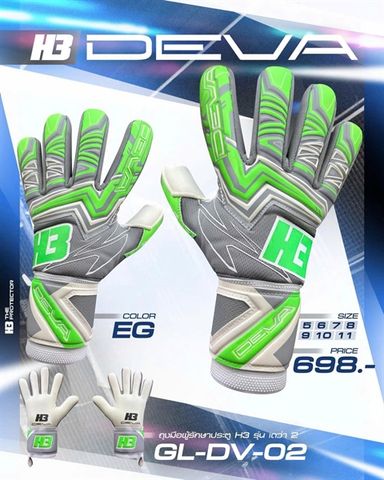 Găng Tay Thủ Môn H3 DEVA 2 - 2025 NEW