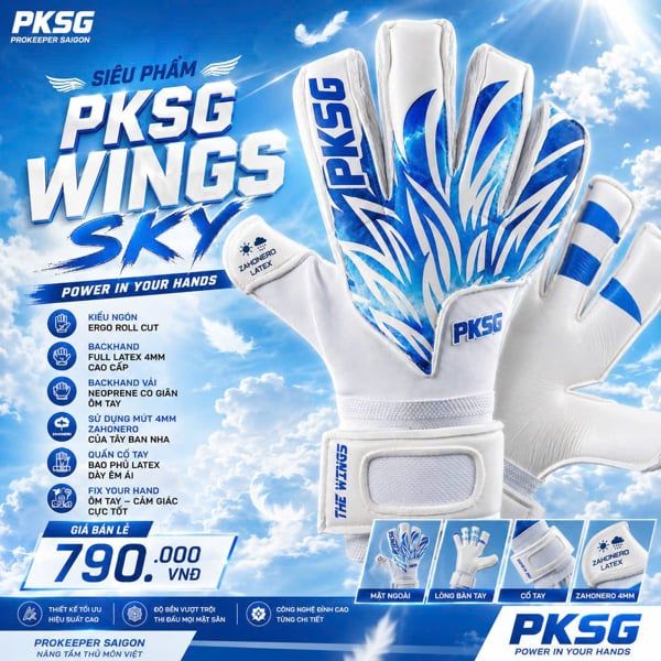 Găng Tay Thủ Môn PKSG Wings Sky