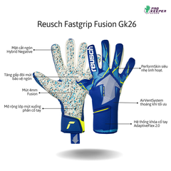 Găng Tay Thủ Môn Reusch Fastgrip Fusion 5670900 4994 GK26