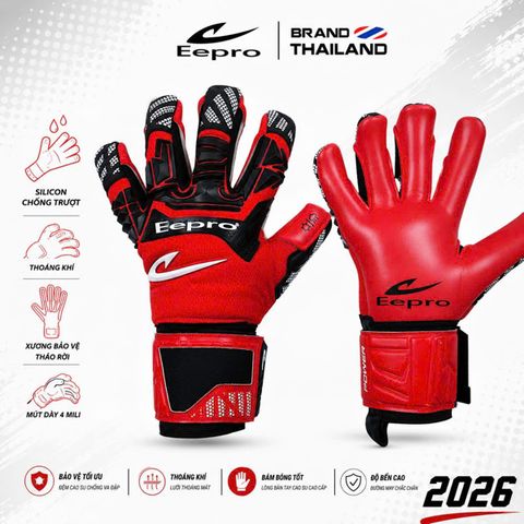 Găng Tay Thủ Môn Eepro 2026 EG10WA - Đỏ Đen