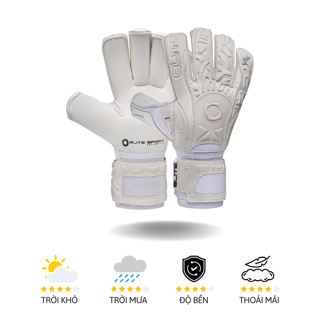 Găng Tay Thủ Môn Elite White Solo