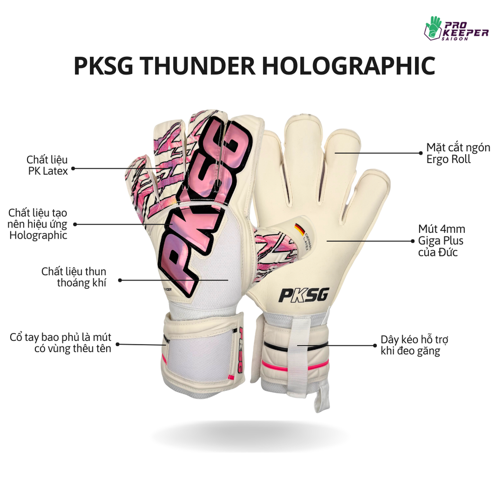 Găng Tay Thủ Môn PKSG Thunder Holographic