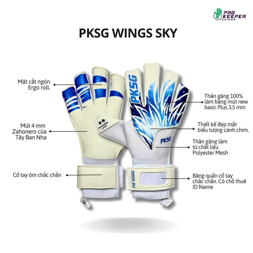 Găng Tay Thủ Môn PKSG Wings Sky