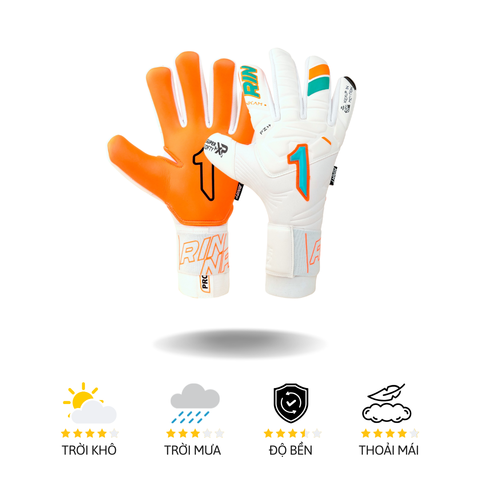 Găng Tay Thủ Môn Rinat NKAM PRIME ( Trắng Cam)