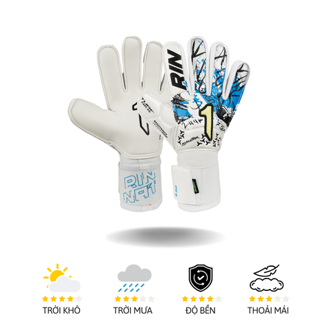[Cỏ Nhân Tạo] Găng Tay Thủ Môn Rinat Asimetrik Turf White
