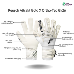 Găng Tay Thủ Môn Reusch Attrakt Gold X Ortho-Tec 5670980 1100