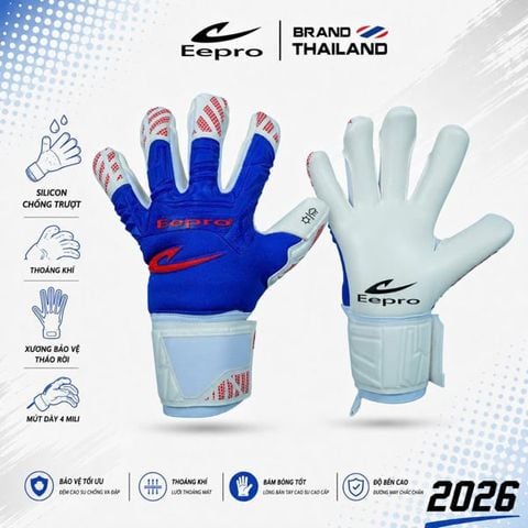 Găng Tay Thủ Môn Eepro 2026 EG10BW - Xanh Trắng