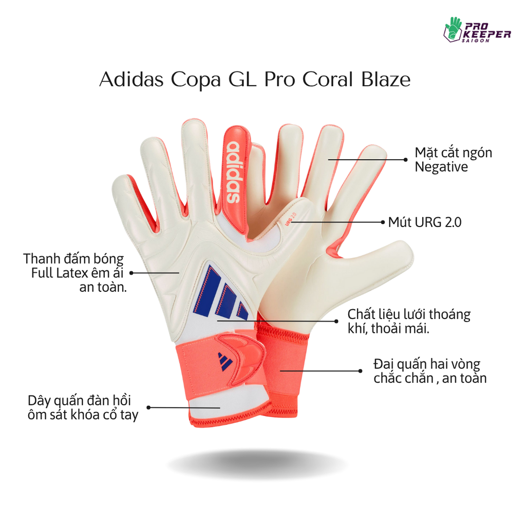 Găng Tay Thủ Môn Adidas COPA GL PRO Coral Blaze JN5336-01