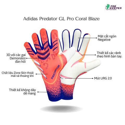 Găng Tay Thủ Môn Adidas Predator Pro Coral Blaze JJ3533