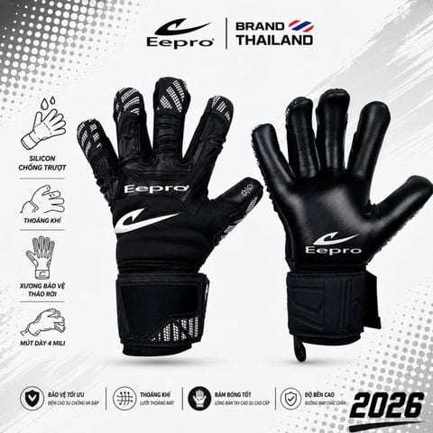 Găng Tay Thủ Môn Eepro 2026 EG10BW - Đen Full