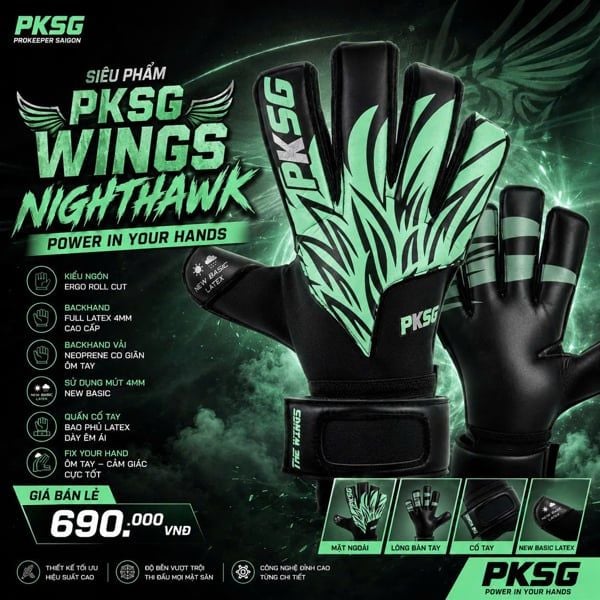 Găng Tay Thủ Môn PKSG Wings Nighthawwk