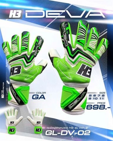 Găng Tay Thủ Môn H3 DEVA 2 - 2025 NEW