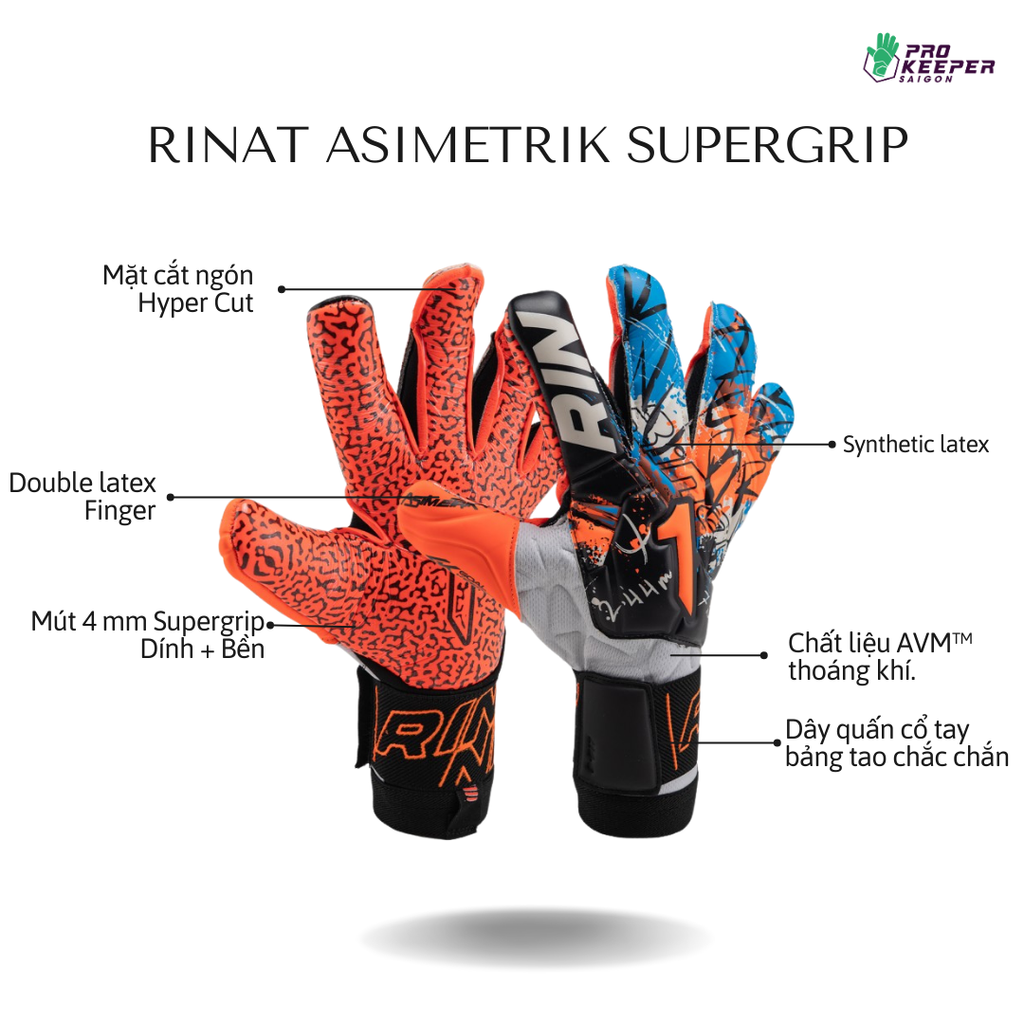[ Siêu Bền] Găng Tay Thủ Môn Rinat ASIMETRIK SGR