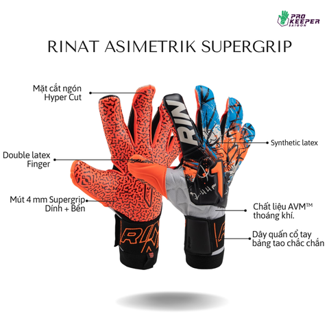 [ Siêu Bền] Găng Tay Thủ Môn Rinat ASIMETRIK SGR