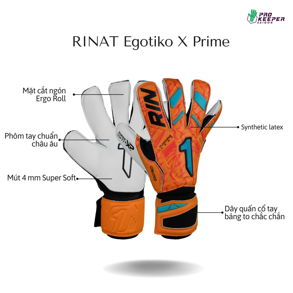 [ Cỏ Nhân Tạo] Găng Tay Thủ Môn RINAT EGOTIKO VENGADOR PRIME