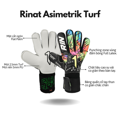 [Cỏ Nhân Tạo] Găng Tay Thủ Môn Rinat ASIMETRIK TURF (Black)