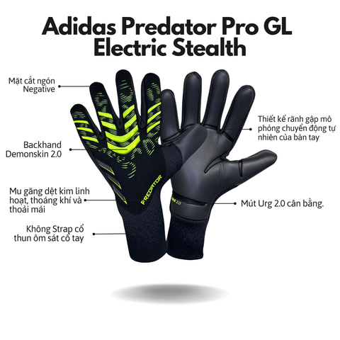Găng Tay Thủ Môn Adidas PRED GL PRO Đen JJ3531-01