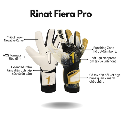 Găng Tay Thủ Môn Rinat Fiera Pro Gold/Black