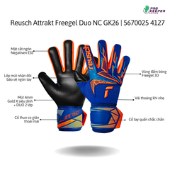 Găng Tay Thủ Môn Reusch Attrakt Freegel Duo NC GK26 | 5670025 4127