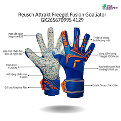 Găng Tay Thủ Môn Reusch Attrakt Freegel Fusion Goaliator GK26 | 5670995 4129