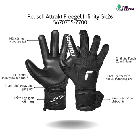 Găng Tay Thủ Môn Reusch Attrakt Freegel Infinity Gk26 | 5670735 7700