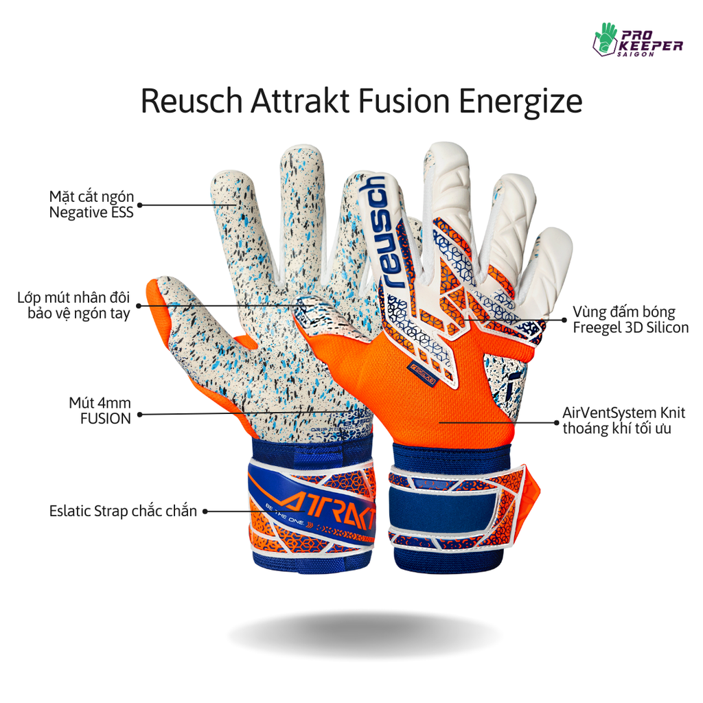 Găng Tay Thủ Môn Reusch Attrakt Fusion 5570983