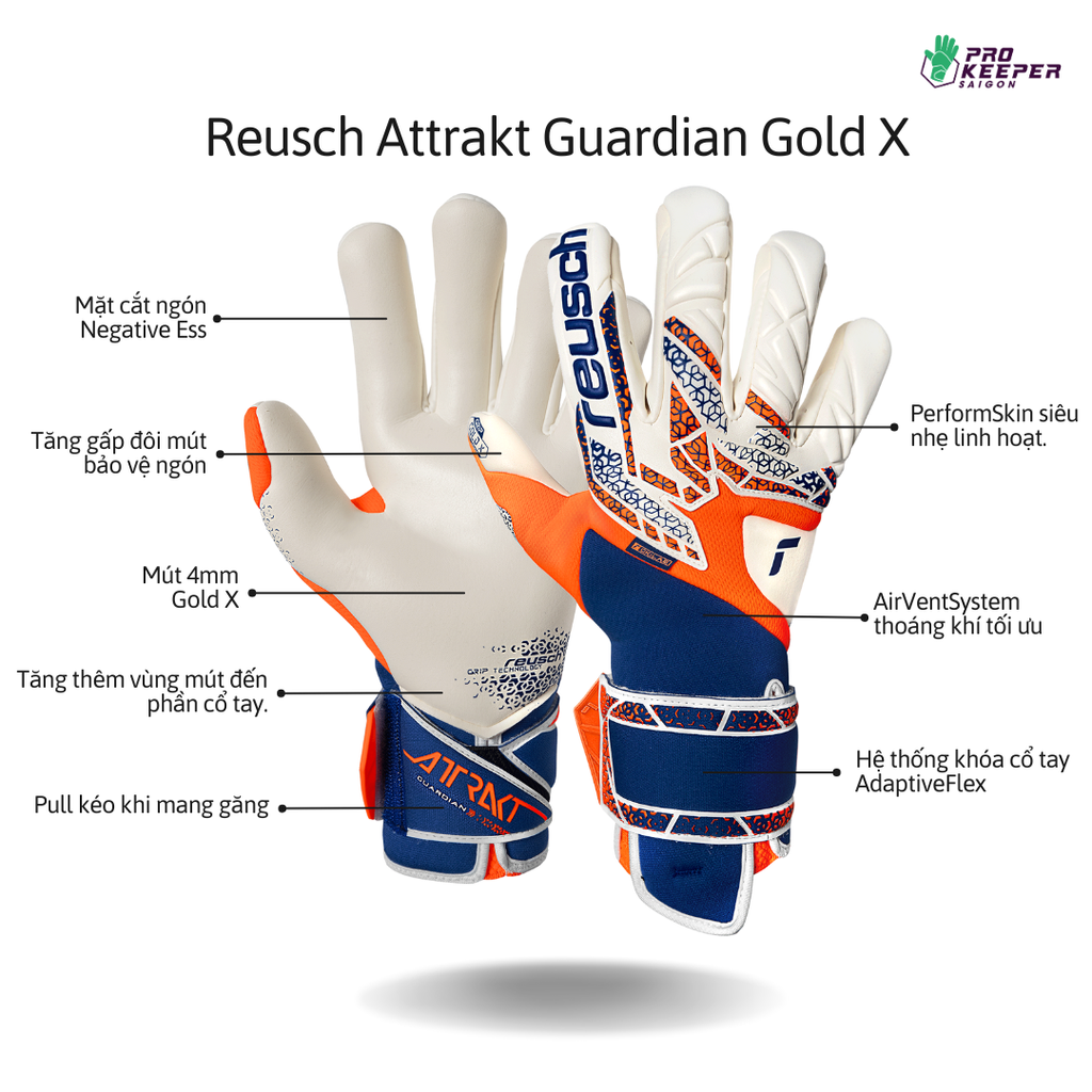 Găng Tay Thủ Môn Attrakt Gold X Guardian 5570984