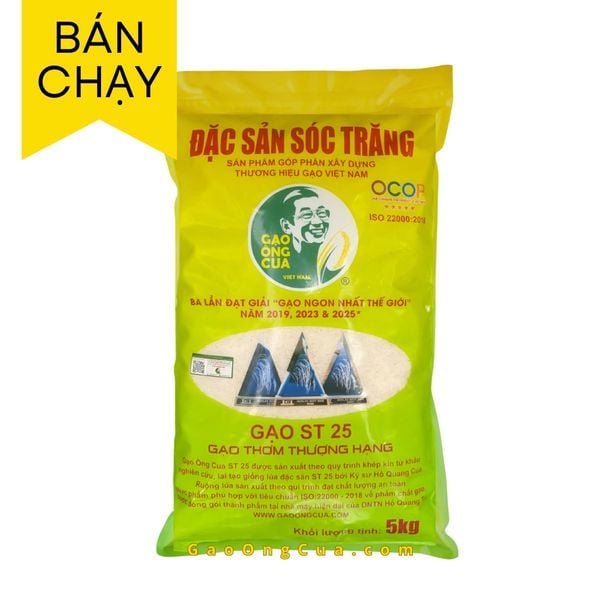 Gạo Ông Cua ST25 (túi 5kg)