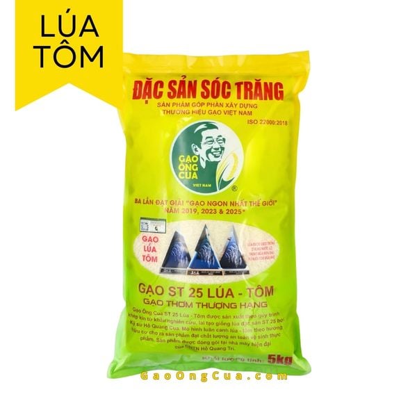Gạo Ông Cua ST25 Lúa Tôm (túi 5kg)