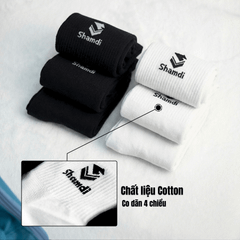 COMBO Tất Thể Thao Shamdi Cao Cấp Chống Hôi Chân Khử Mùi Kháng Khuẩn, Tất Thể Thao Cao Cấp Chính Hãng Shamdi Crew Socks