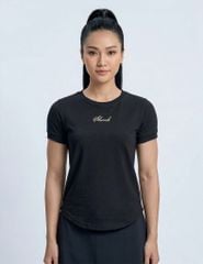 Áo Thun Nữ SS26 Bo Dệt Rise & Strong