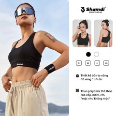 Áo Bra Thể Thao Nữ Chính Hãng Shamdi Flex Fitness - Áo Bra Thể Thao Tập Gym, Yoga, Pickleball, Tennis Dành Cho Nữ Đủ Size Từ S-2XL Siêu Thấm Hút, Vải Mềm Mịn Khô Thoáng Nhanh Lỗi 1 Đổi 1