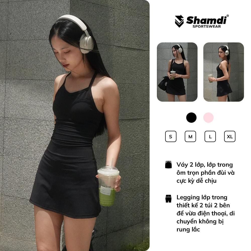 Chân Váy Thể Thao Nữ Chính Hãng Shamdi Relaxed Fit - Chân Váy Pickleball Tennis Cao Cấp 2 Lớp Vài Mềm Mịn Thoáng Tôn Form Dáng, Đủ Size S-XL Lỗi 1 Đổi 1