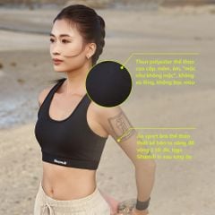 Áo Bra Thể Thao Nữ Chính Hãng Shamdi Flex Fitness - Áo Bra Thể Thao Tập Gym, Yoga, Pickleball, Tennis Dành Cho Nữ Đủ Size Từ S-2XL Siêu Thấm Hút, Vải Mềm Mịn Khô Thoáng Nhanh Lỗi 1 Đổi 1