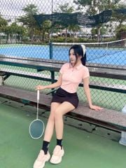 Áo Polo Pickleball Nữ Cao Cấp Chính Hãng Relaxed FIt- Áo Thể Thao Cổ Polo Nữ Shamdi Mặc Tập Pickleball Tennis Gym,Yoga Trẻ Trung Năng Động Siêu Tôn Dáng, Lỗi 1 Đổi 1