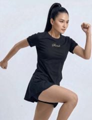 Áo Thun Nữ SS26 Bo Dệt Rise & Strong