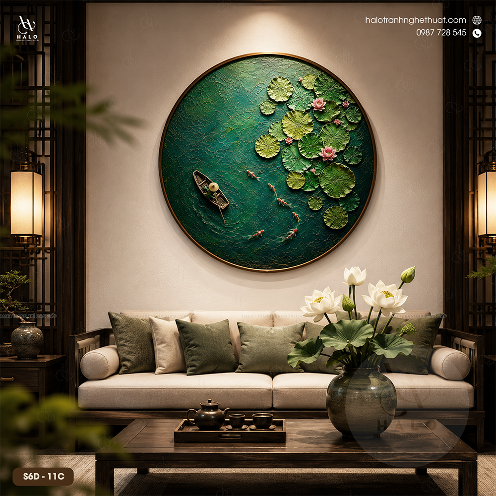  TRANH HOA SEN - LẶNG - S6D - 11C 