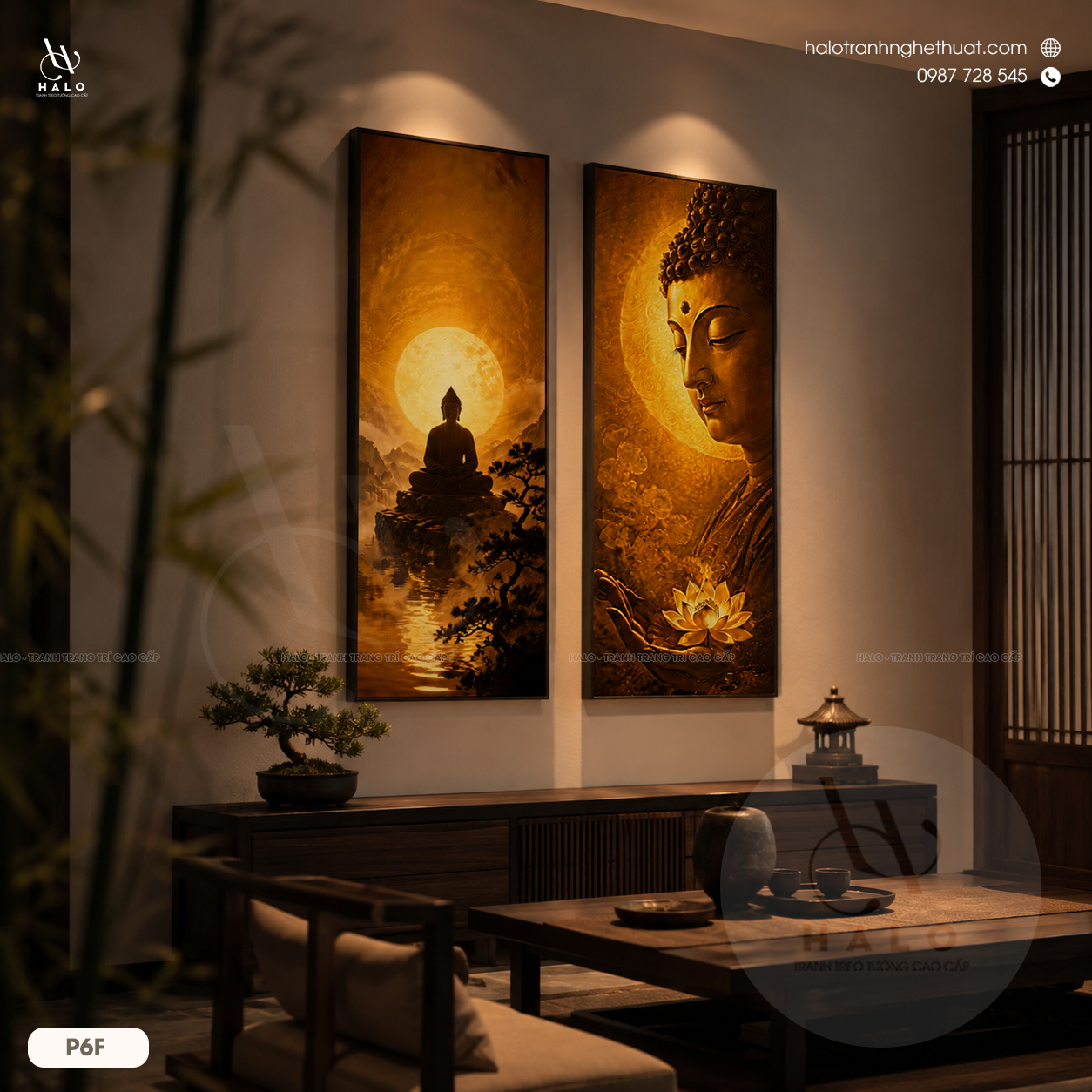  TRANH BỘ 4 PHẬT - KIM QUANG - P6F 
