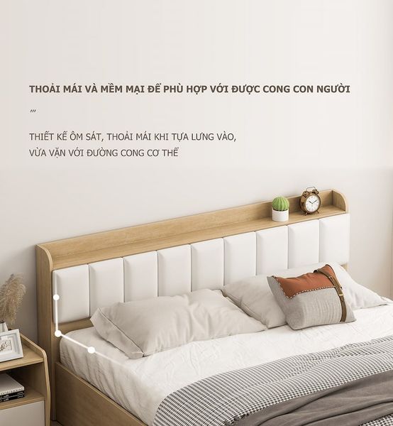 Giường ngủ Gỗ MDF Thông Minh Hiện Đại GAPI - GP240