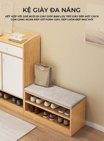 Kệ Giày Đa Năng 2 Tầng Gỗ MDF - GP322