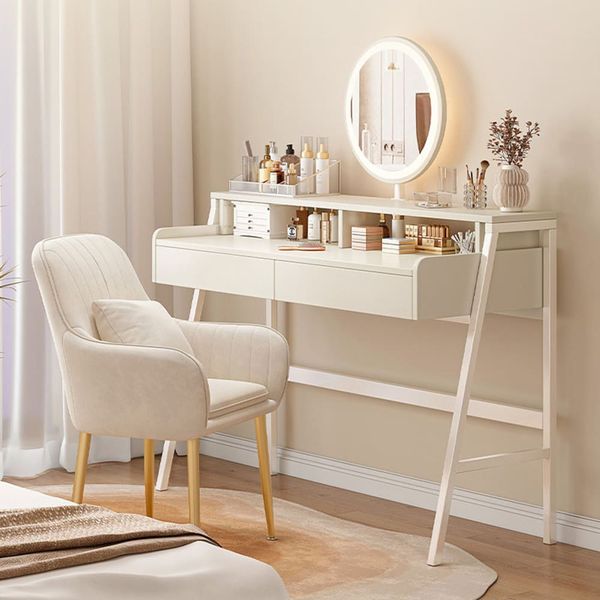 Bàn Trang Điểm Kèm Gương Led Phong Cách Hiện Đại Gỗ MDF Cao Cấp GAPI - GM175