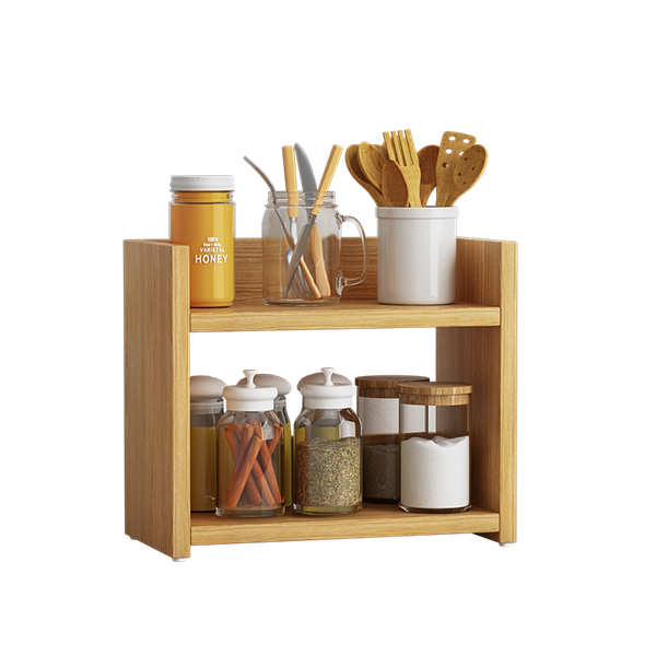 Kệ Gia Vị 2 Tầng Đa Năng Gỗ MDF GAPI - GA18
