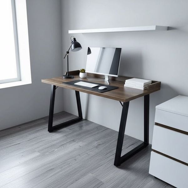 Bàn Làm Việc Chân Sắt IGA Thiết Kế Hiện Đại, Chắc Chắn, Giá Tốt - GM228